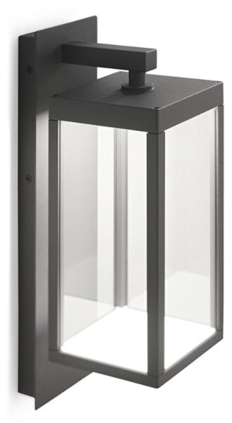 Applique moderno gea led ges771 led 4000 ip65 alluminio vetro antracite - Gea Led