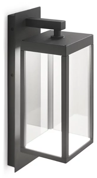 Applique moderno gea led ges771 led 4000 ip65 alluminio vetro antracite - Gea Led