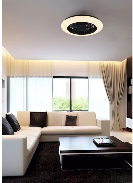 Plafoniera LED nera opaca Stralsund – Reality