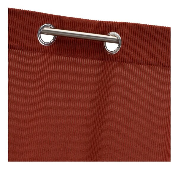 Tenda color terracotta in velluto a coste 140x260 cm Merely – Casa Selección