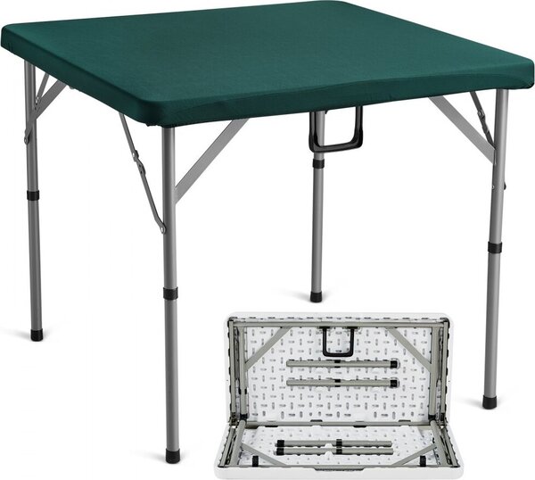 Tavolo da mahjong pieghevole per 4 giocatori - Tavolo da domino portatile con piano verde resistente all'usura - 86 x 86 x 74 cm - Ideale per serate di gioco e intrattenimento in famiglia