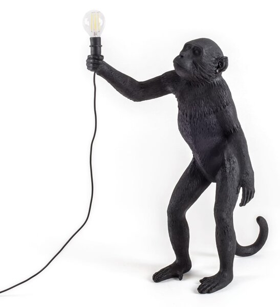 Lampada scimmia nera 54cm monkey lamp seletti