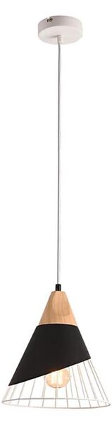 Lampadario a sospensione con filo IRIS 1xE27/40W/230V nero