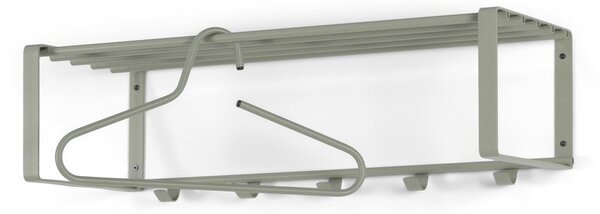 Attaccapanni da parete verde polveroso in metallo con scaffale 70 cm Rex – Spinder Design