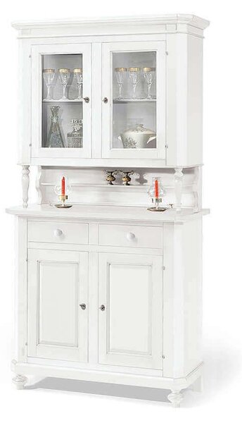 CHELSEY - credenza con vetrina in legno massello