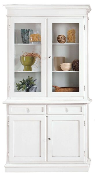 JAQUELINE - credenza con vetrina in legno massello