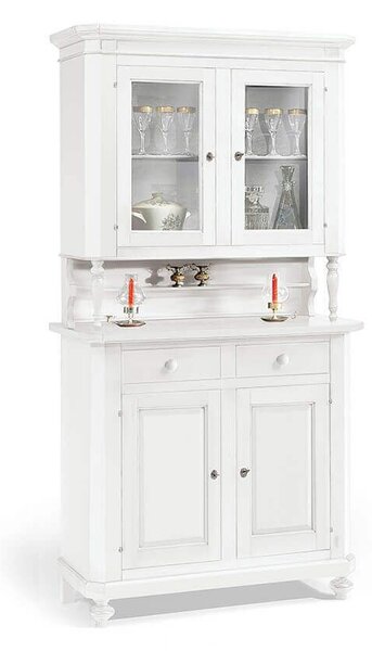 CHELSEY - credenza con vetrina in legno massello