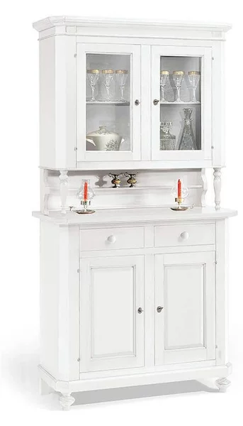 CHELSEY - credenza con vetrina in legno massello