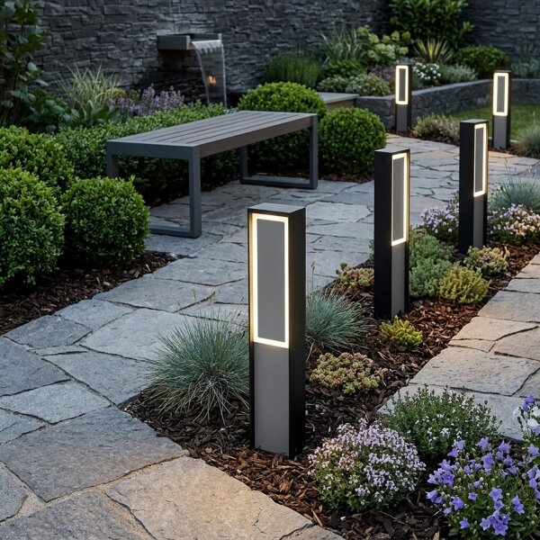 Lampada da esterno LED MODO LED/8W/230V 4000K IP54 50 cm nera