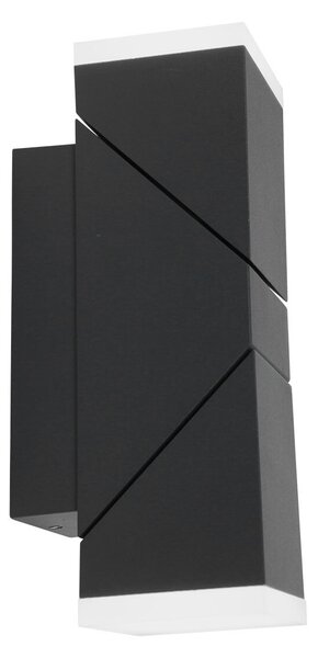 Lampada da esterno a LED, 2 luci, Up & Down, dimmerabile, metallo, nero