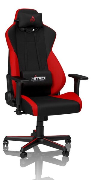 Nitro Concepts S300 sedia da gioco Inferno Red Sedia da gioco in rosso vibrante