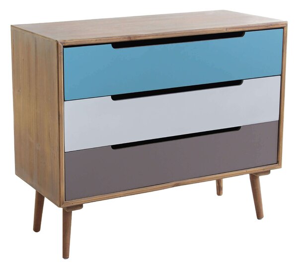 ADELINE - mobile 3 cassetti in mdf multicolor
