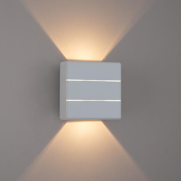 Brilagi - Applique da esterno LED DOUBLERAY LINE LED/6W/230V bianca IP54