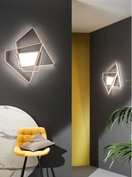 Ondaluce - Plafoniera dimmerabile a LED GALAXY LED/90W/230V 71x84 cm oro
