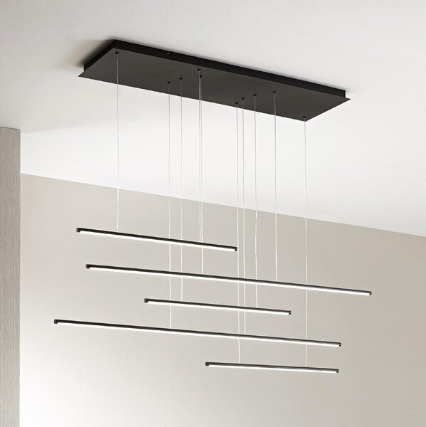 Ondaluce - Lampada a sospensione dimmerabile su cavo GENIUS LED/72W/230V nero