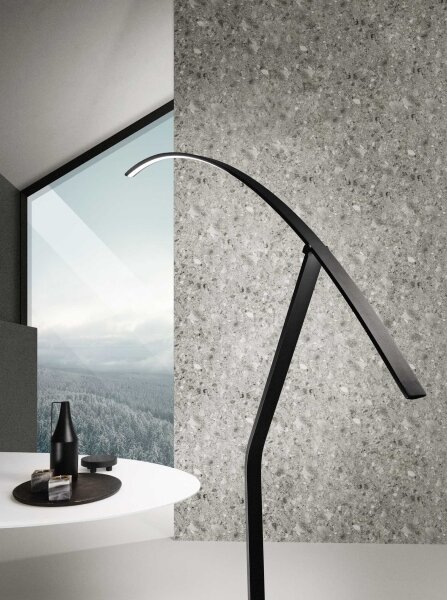 Ondaluce - Lampada da terra LED dimmerabile FOLAGA LED/30W/230V 190 cm nera