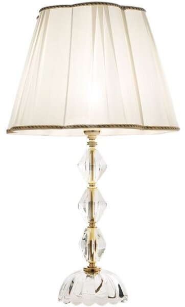 Ondaluce - Lampada da tavolo in cristallo BRIGIDA 1xE27/15W/230V crema/trasparente