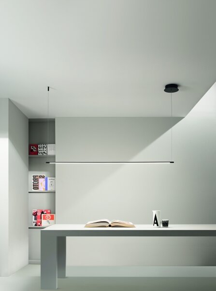 Ondaluce - Lampadario LED dimmerabile a sospensione su cavo GENIUS LED/28W/230V nero