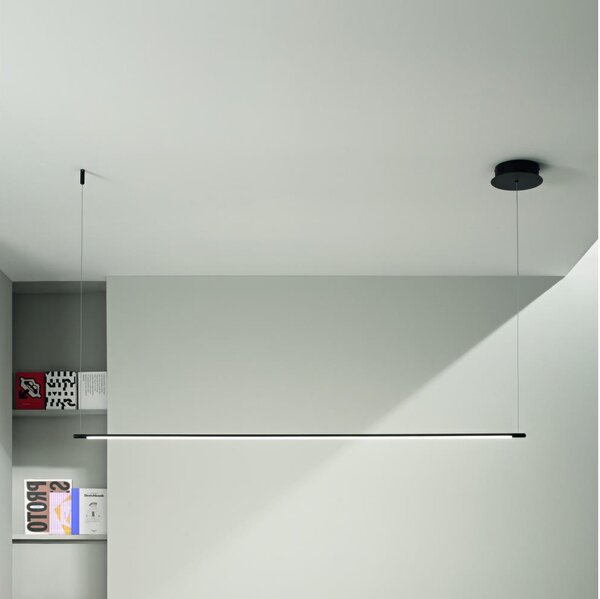 Ondaluce - Lampadario LED dimmerabile a sospensione su cavo GENIUS LED/28W/230V nero