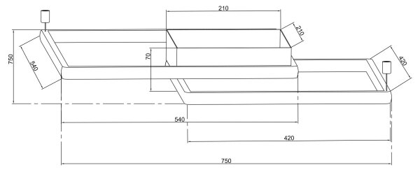 Ondaluce - Plafoniera dimmerabile a LED DOWEL LED/60W/230V 75x75 cm argento