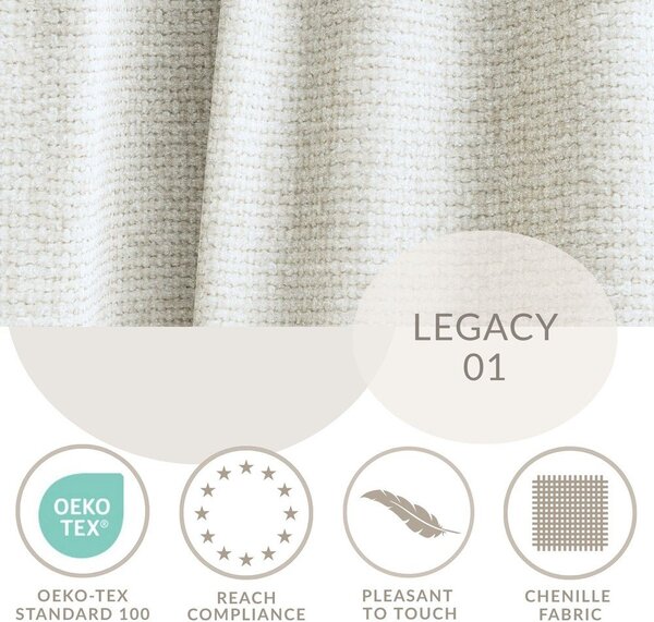Divano angolare color crema allungabile/con contenitore (con penisola a destra/con chaise lounge) con rivestimento in ciniglia Velto – Maison de Rêve