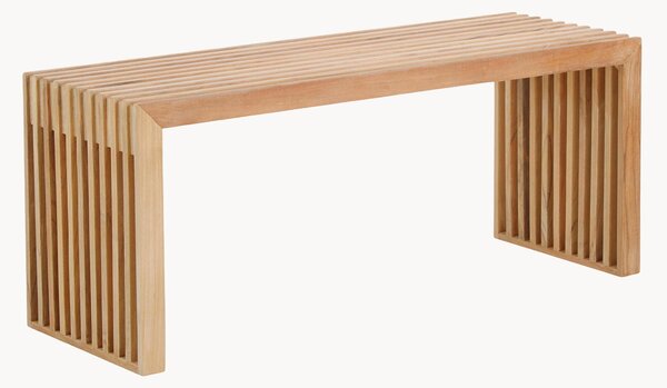 Panca in legno di teak fatta a mano Rib