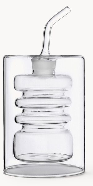 Distributore aceto e olio in vetro borosilicato fatto a mano Rings alt. 16 cm