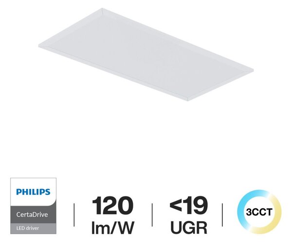 Pannello LED 60x30 32W CCT Bianco Variabile UGR19 - PHILIPS CertaDrive Colore Bianco Variabile CCT