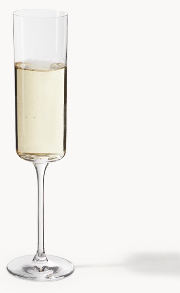 Set di 4 flute da champagne in cristallo Xavia