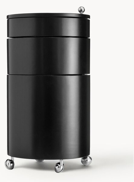 Contenitore a rotelle tondo Barboy, design Verner Panton
