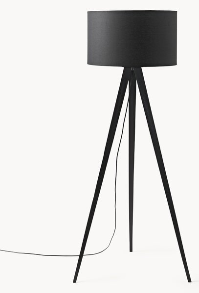 Lampada treppiede da terra in legno massiccio Jake