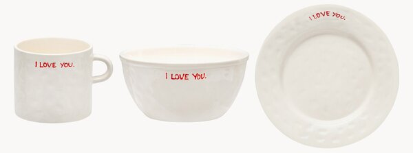 Set da colazione I Love You, 1 persona, 3 pz