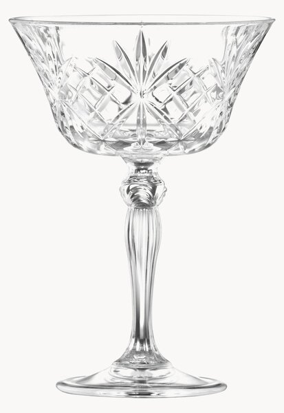 Set di 6 coppe champagne in cristallo Melodia