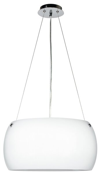 Lampadario da cucina moderna cupola 40cm di vetro bianco - 4491