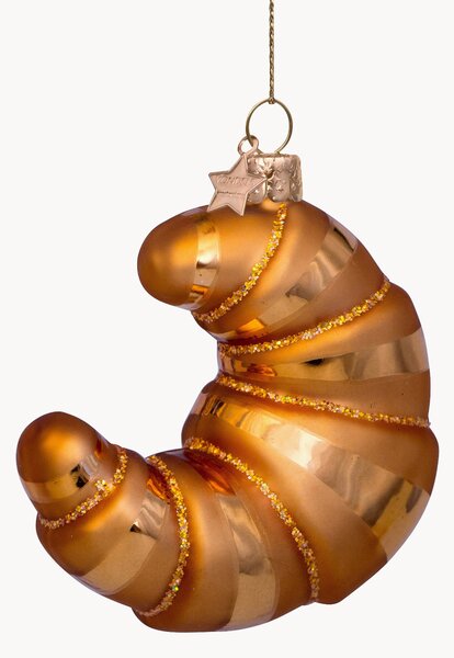 Addobbo di Natale in vetro soffiato Croissant