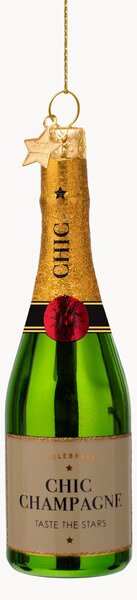 Addobbo di Natale in vetro soffiato Champagne Bottle