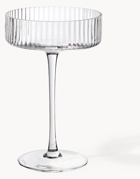 Set di 4 coppe da champagne in vetro soffiato Aleo