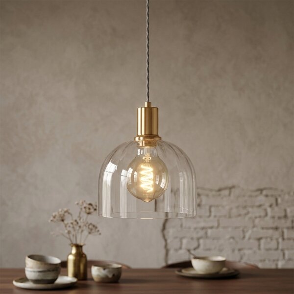 Lampada sospesa su cavo VIVE 1xE27/15W/230V, finitura oro