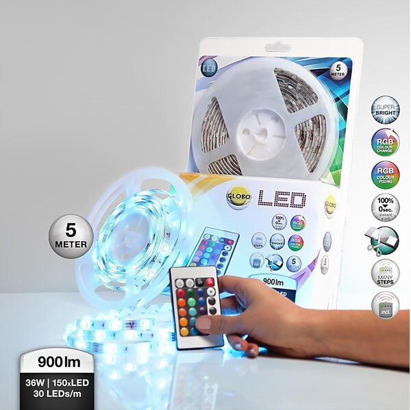 Globo 38990 - Striscia luminosa RGB LED LED BAND 150xLED/0,16W IP44