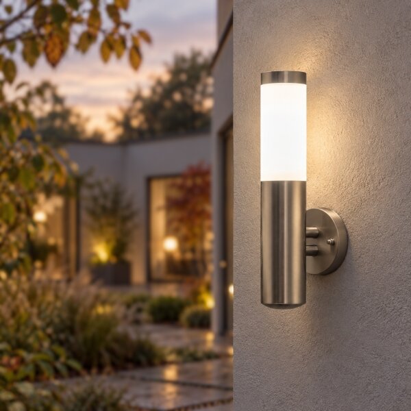 BRILAGI - Lampada da parete per esterni ELIA 1xE27/20W/230V IP44 cromo opaco