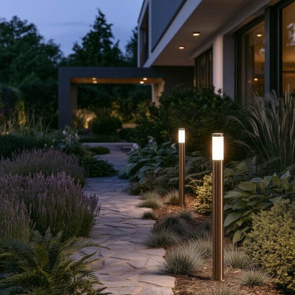 BRILAGI - Lampada da esterno ELIA 1xE27/20W/230V IP44 100 cm cromo opaco