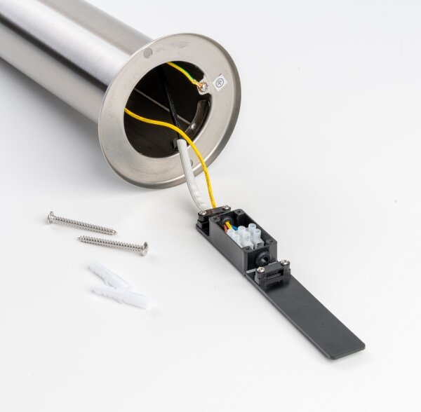 BRILAGI - Lampada da esterno ELIA 1xE27/20W/230V IP44 100 cm cromo opaco