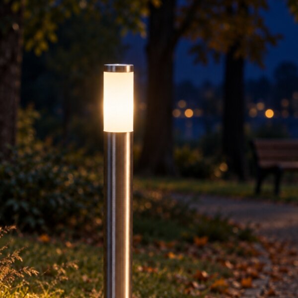 BRILAGI - Lampada da esterno ELIA 1xE27/20W/230V IP44 100 cm cromo opaco