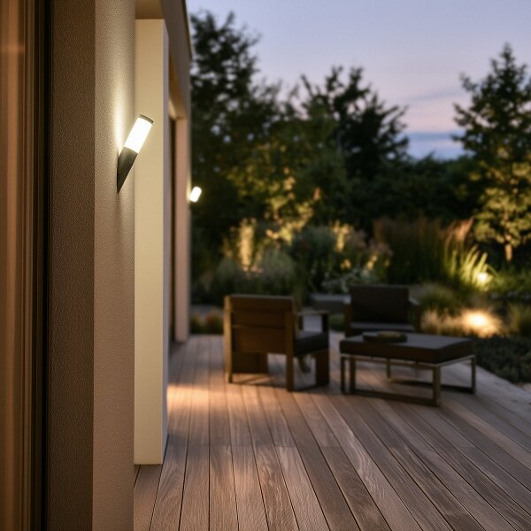 BRILAGI - Lampada da parete per esterni ELIA 1xE27/20W/230V IP44 antracite