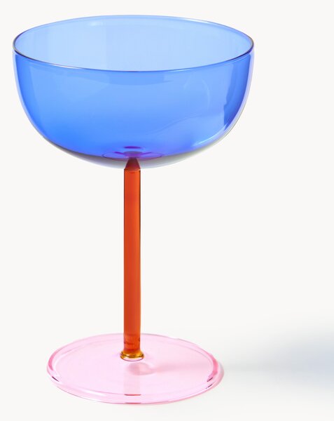 Set di 4 coppe da champagne in vetro soffiato Karisa