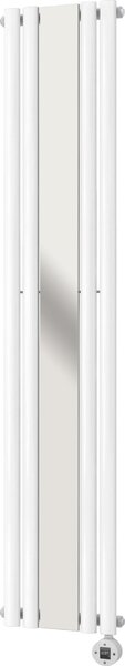 Radiatore elettrico - Bianco - 1200 Watt, verticale con specchio
