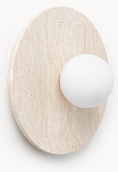 Lampada da parete e soffitto in travertino Cehlani