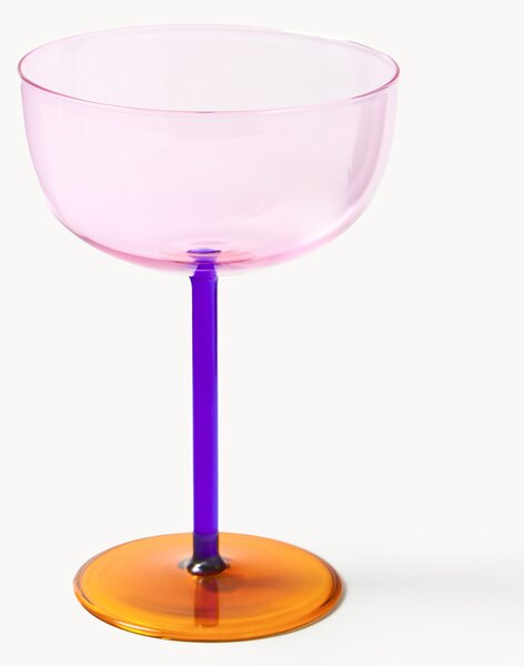 Set di 4 coppe da champagne in vetro soffiato Karisa