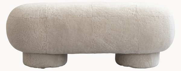 Panca fatta a mano con rivestimento in pelle di pecora Big