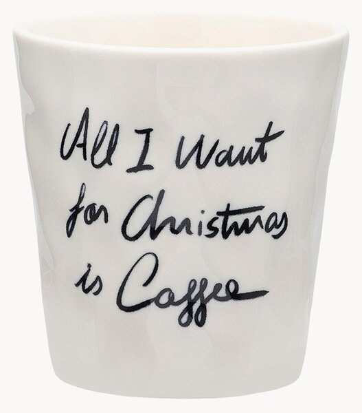 Tazza natalizia fatta a mano All I Want Is Coffee